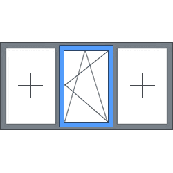 3-Vaks kunststof kozijn, 1 draaikiepraam 3